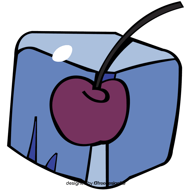 Ice cube cherry clipart