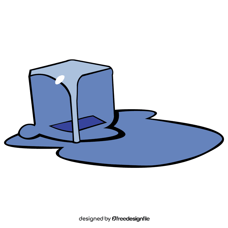 Ice cube water clipart
