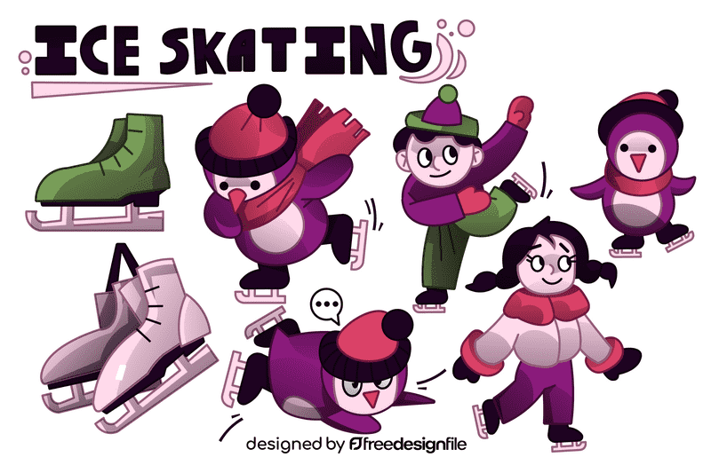 Ice skating vector