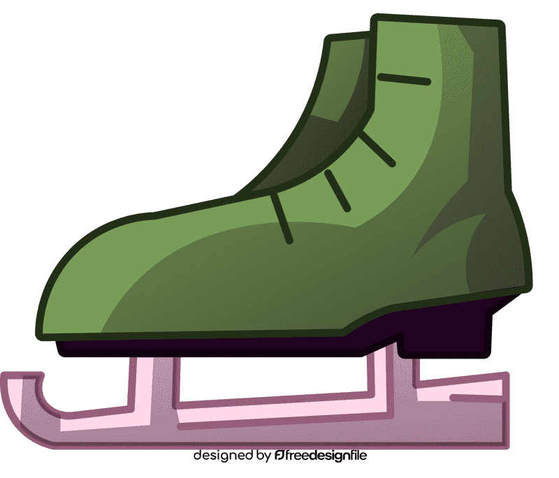 Ice skating shoe clipart
