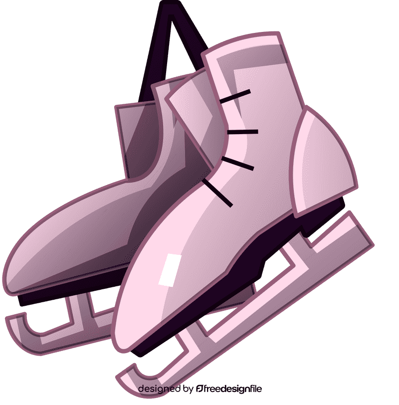 Ice skating shoes clipart
