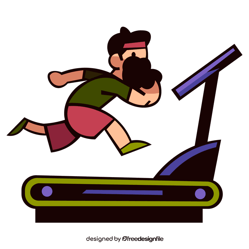 Jogging beard clipart