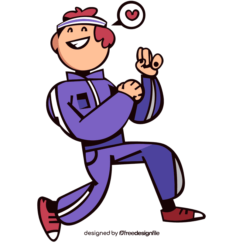 Jogging heart clipart