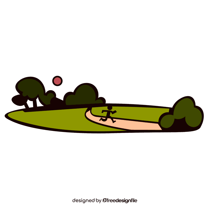 Jogging landscape clipart