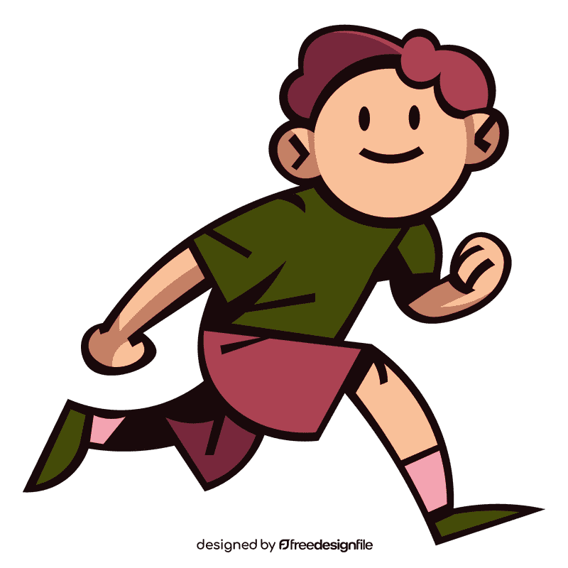 Jogging male clipart