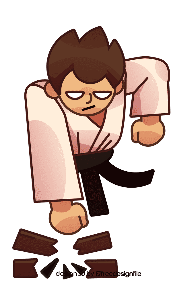 Karate break clipart
