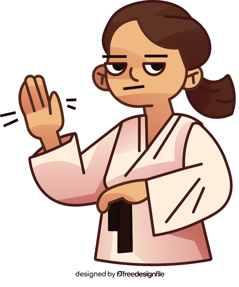 Karate bust clipart