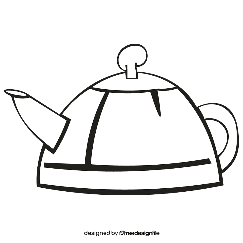 Kettle defalt black and white clipart