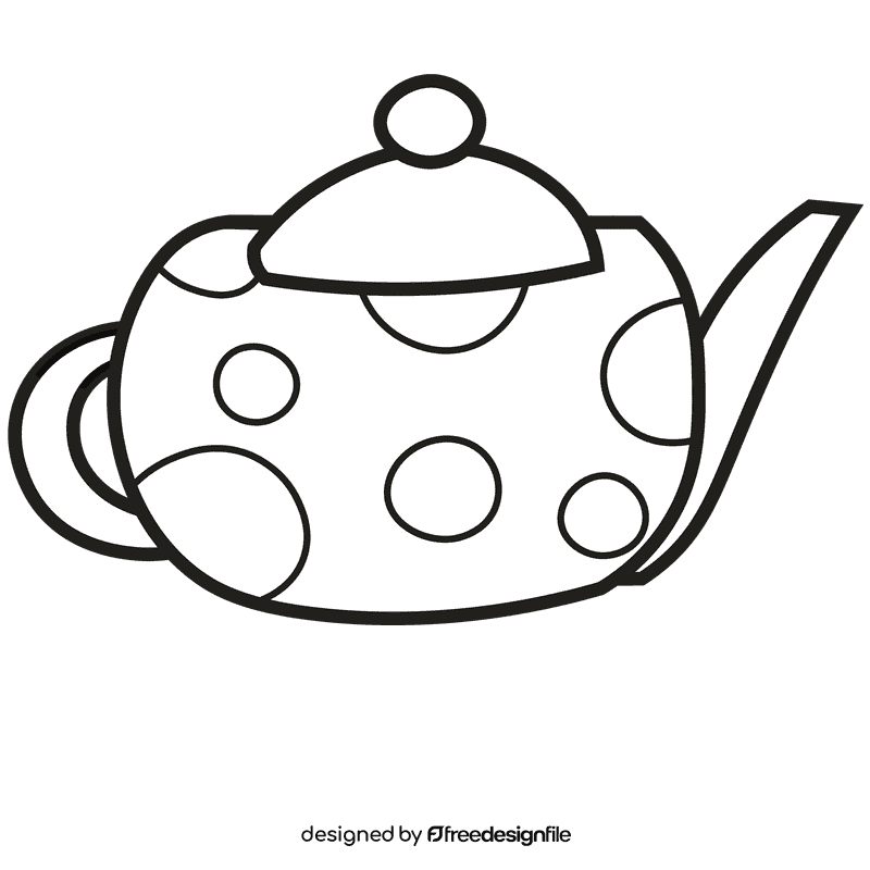 Kettle speckled black and white clipart