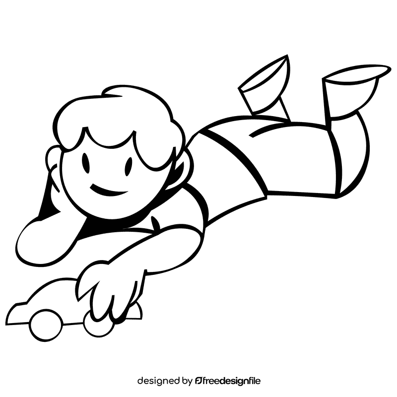 Kindergarten car black and white clipart