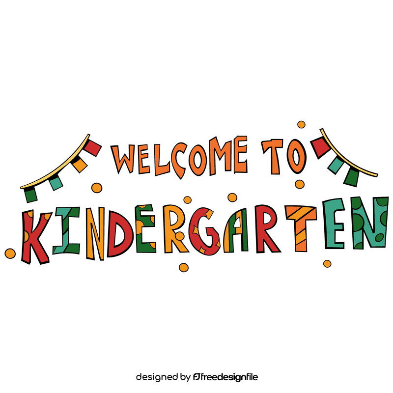 Kindergarten sign clipart