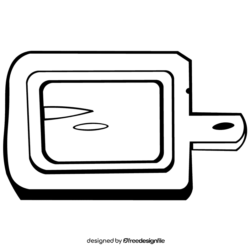 Kitchen board black and white clipart
