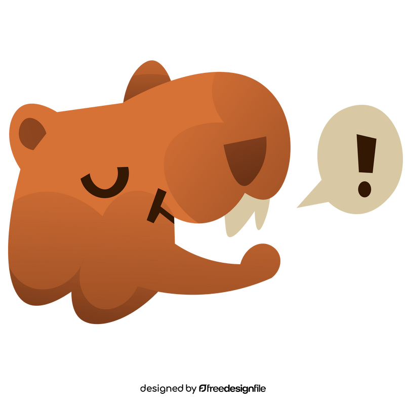 Capybara animal speaking clipart