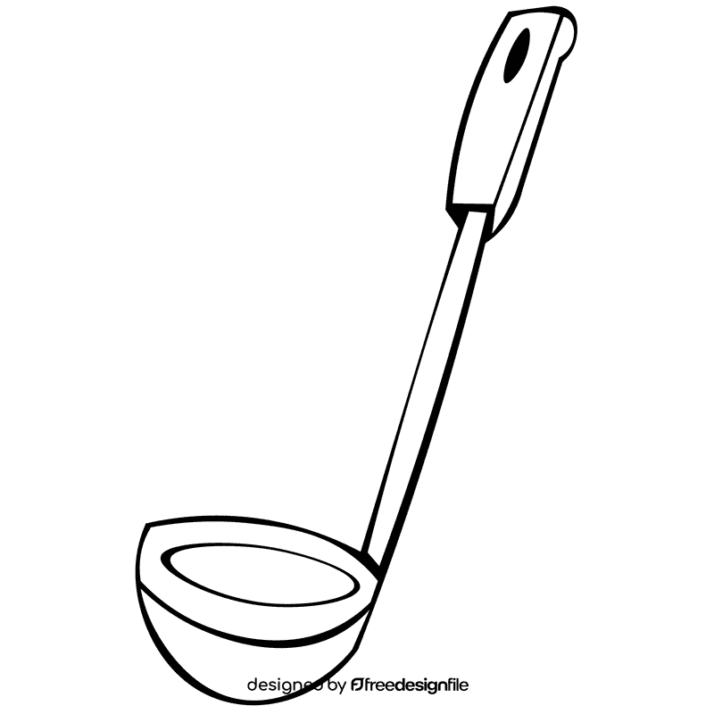Kitchen scoop black and white clipart