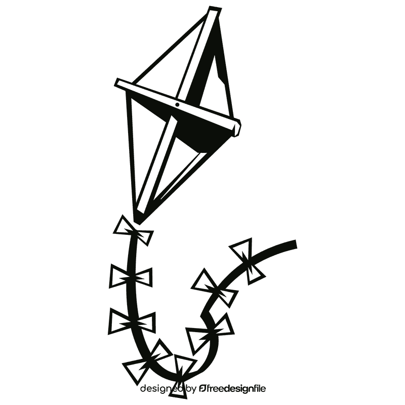 Kite butterflies black and white clipart