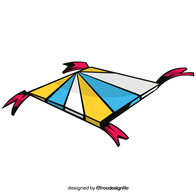 Kite horizontal clipart