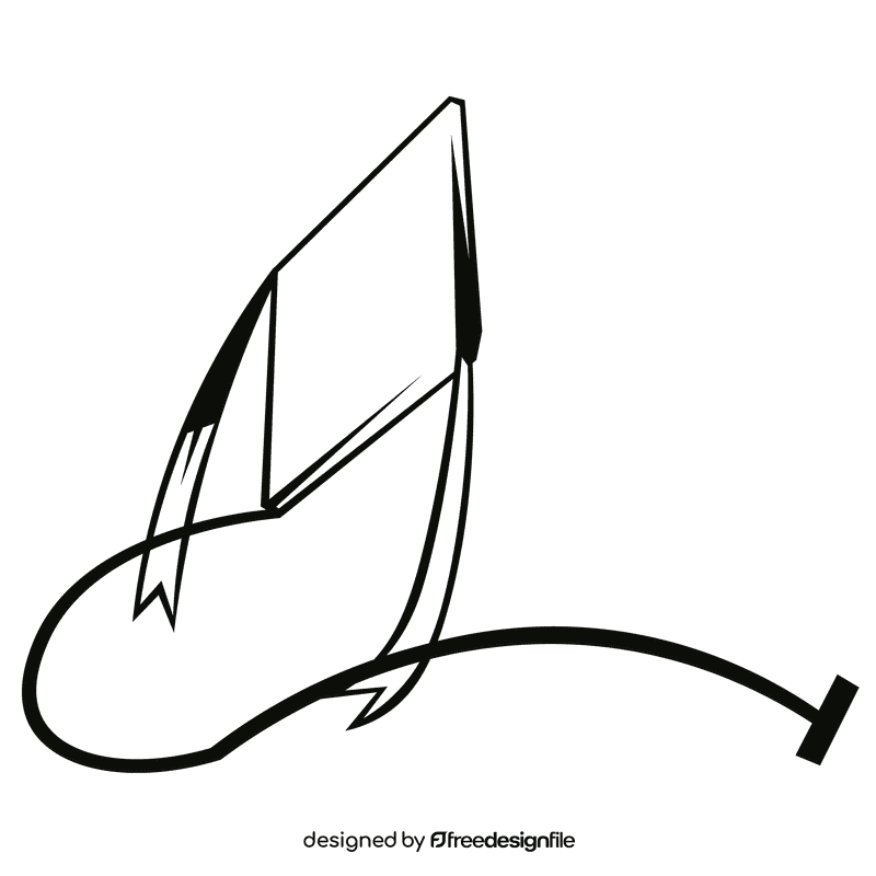 Kite square black and white clipart