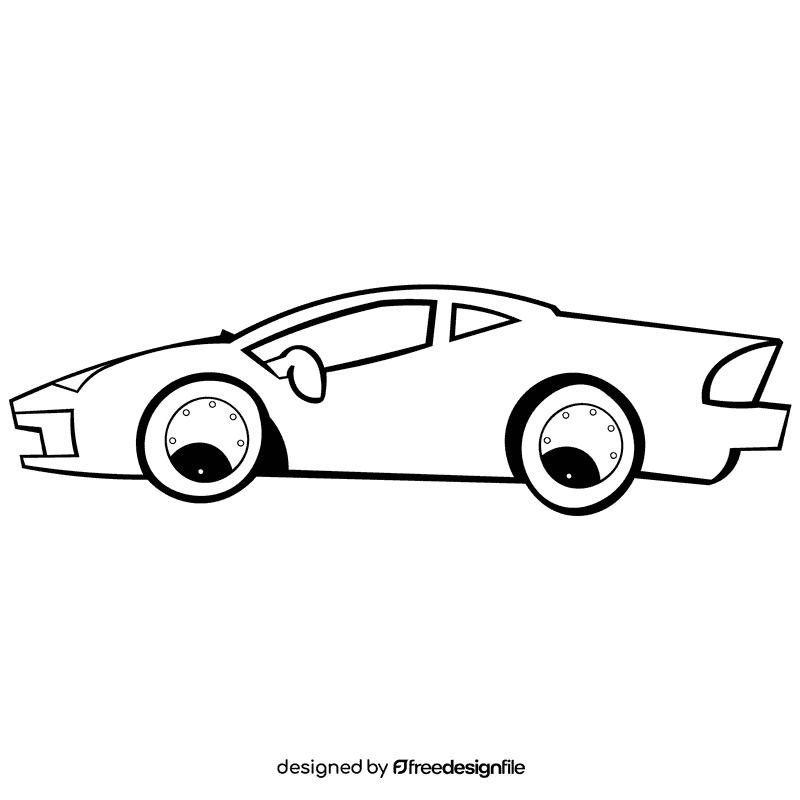 Lamborgini yellow black and white clipart