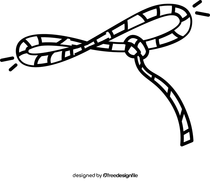 Lasso eight black and white clipart