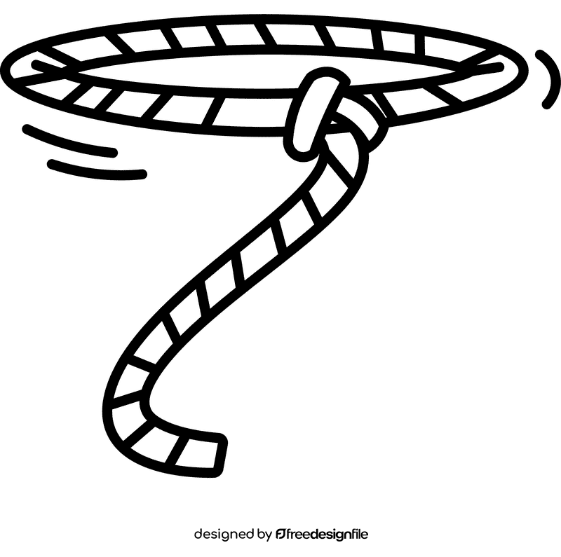 Lasso up black and white clipart