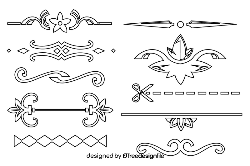 Line black and white vector