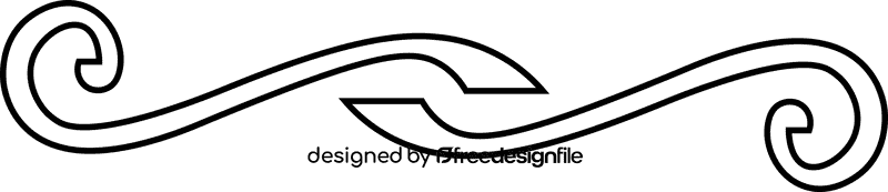 Line double black and white clipart