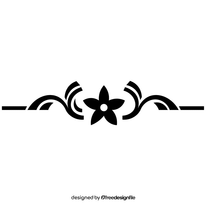 Line flower clipart
