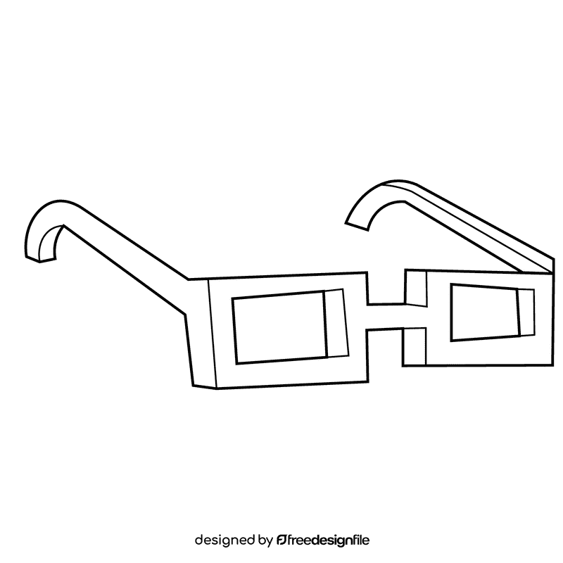 Literature glasses black and white clipart