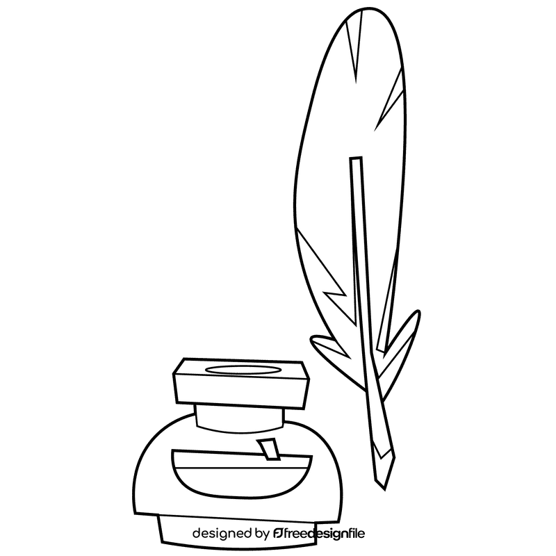 Literature set black and white clipart