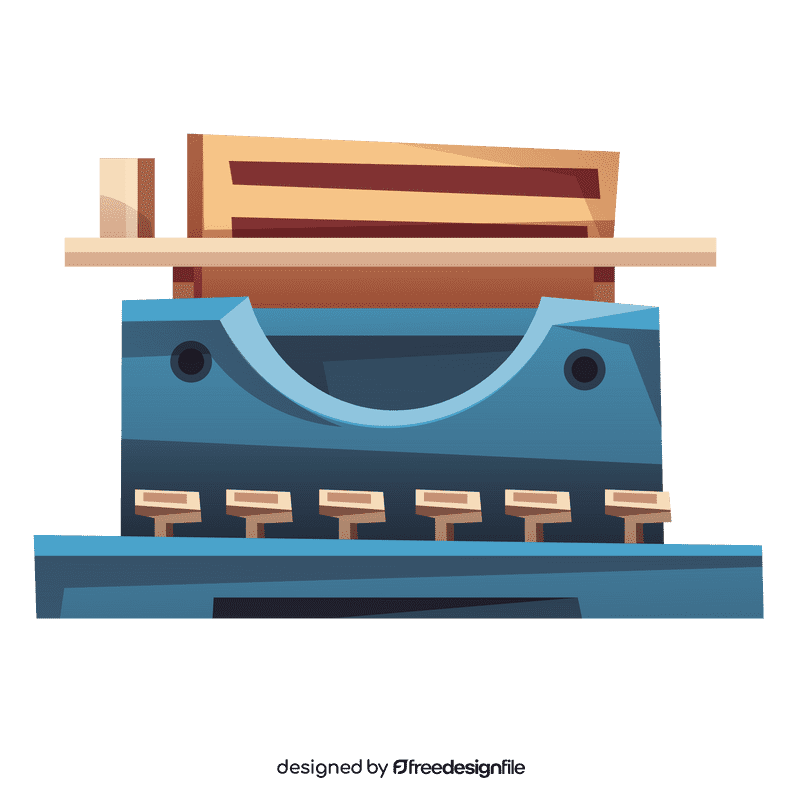 Literature typewriter clipart