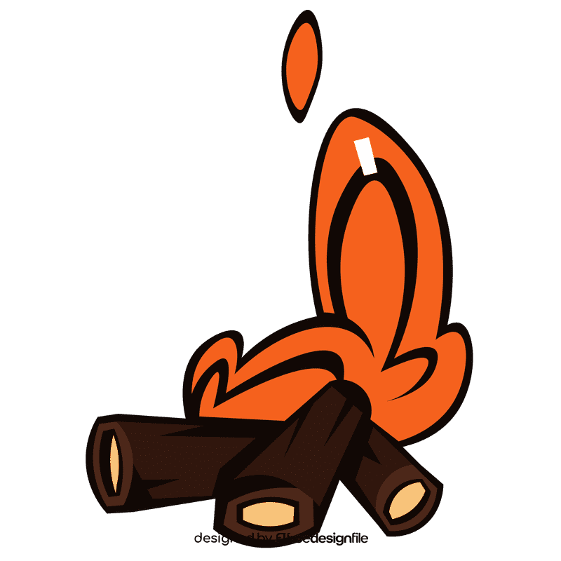 Log fire clipart