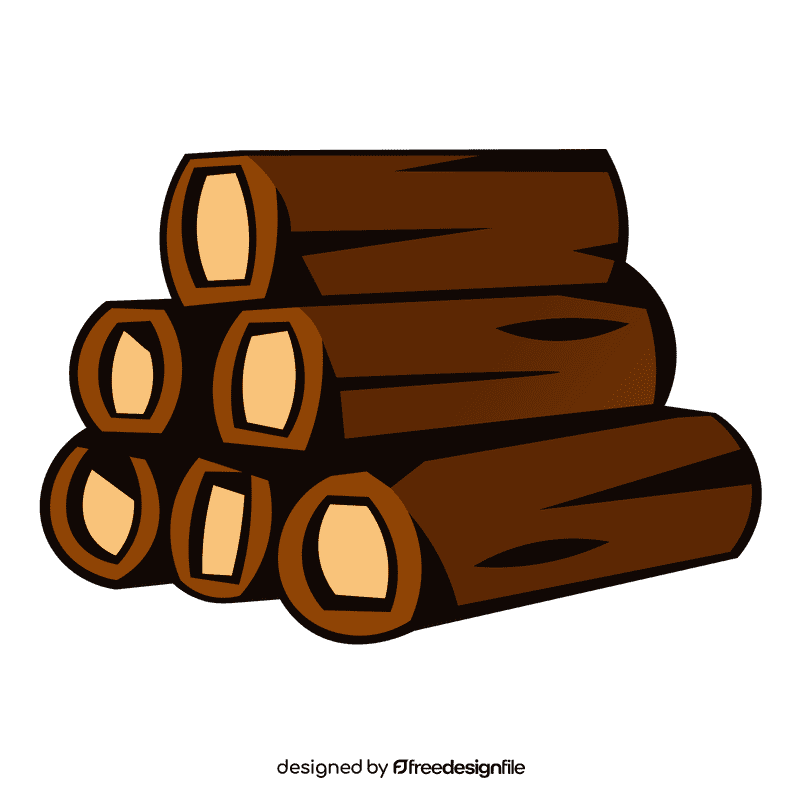 Log pile clipart