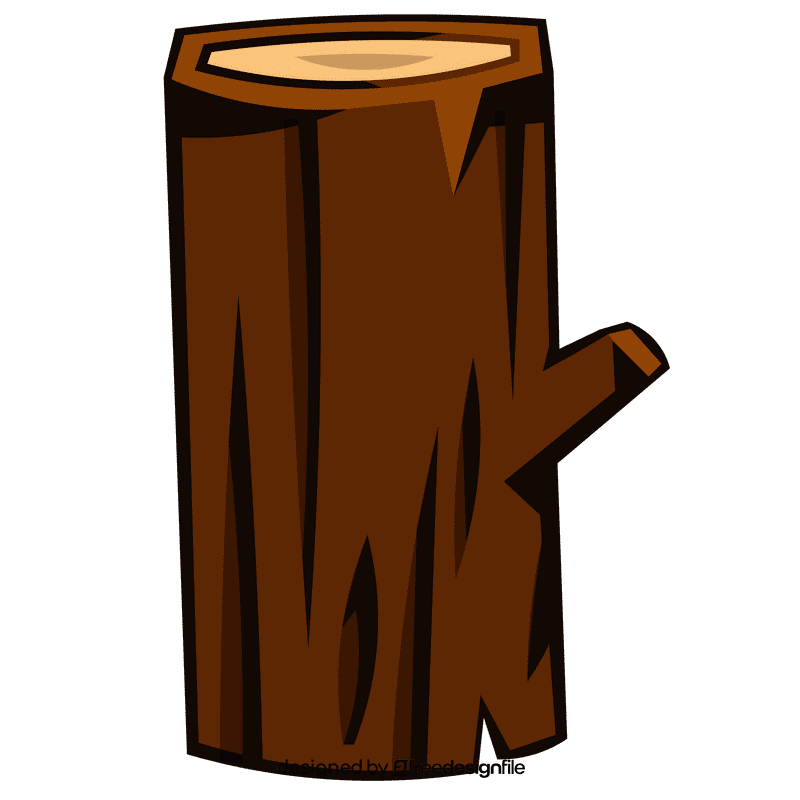 Log standing clipart