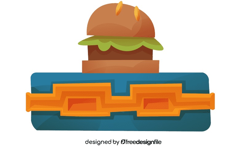 Lunchbox burger clipart