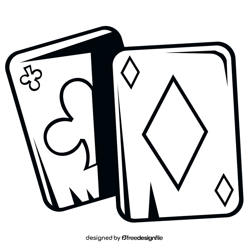 Magic cards black and white clipart