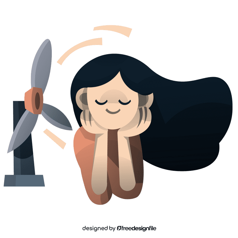 Electric fan hair clipart