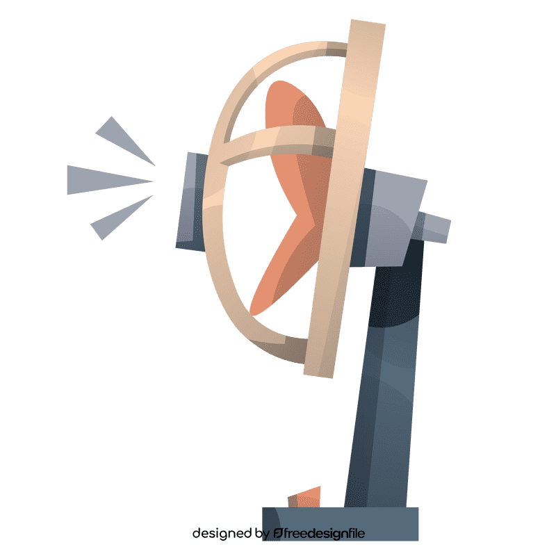 Electric fan profile clipart