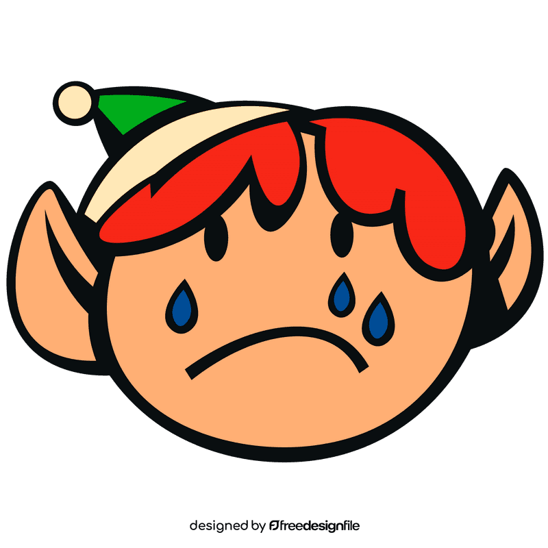 Elf crying clipart