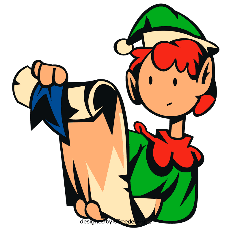 Elf scroll clipart