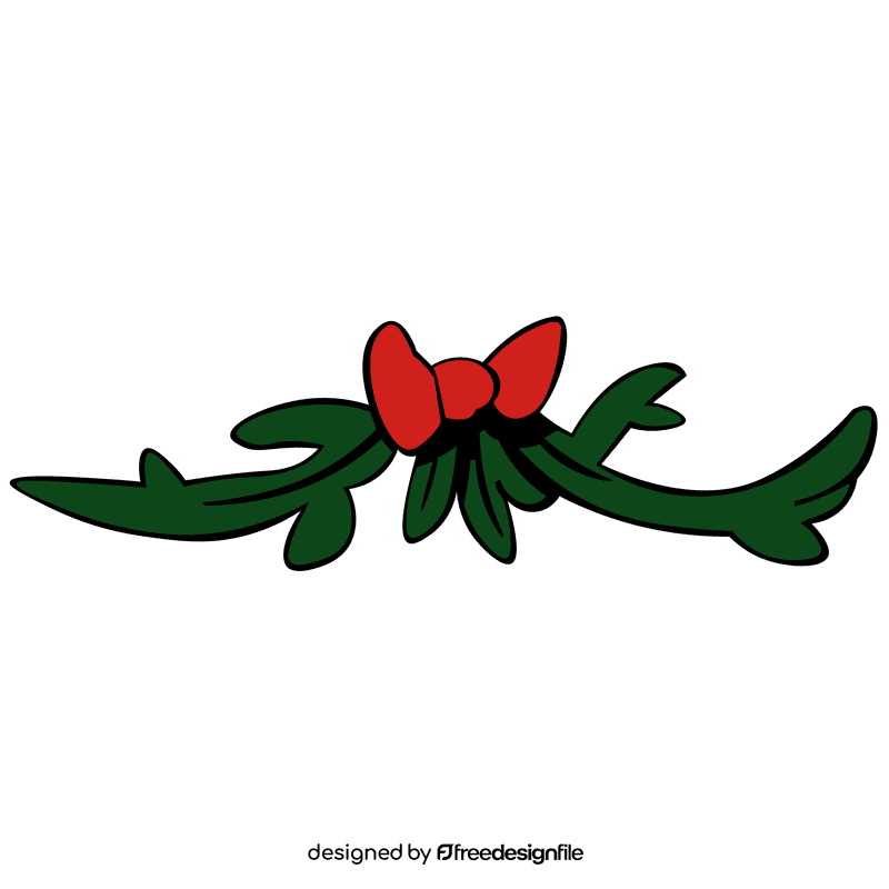 Evergreen bow clipart