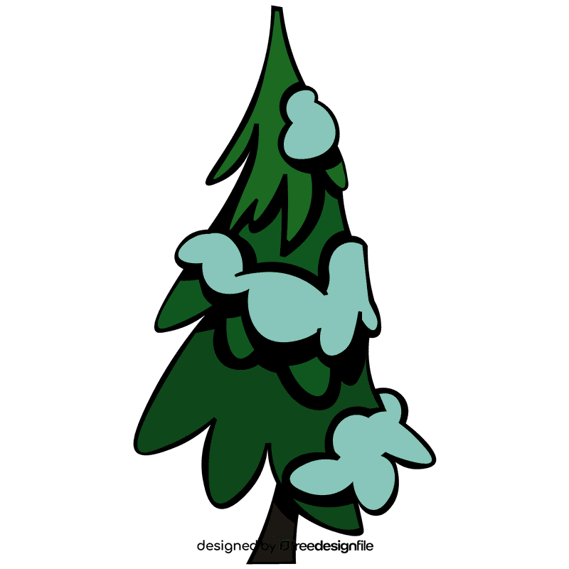 Evergreen snow clipart