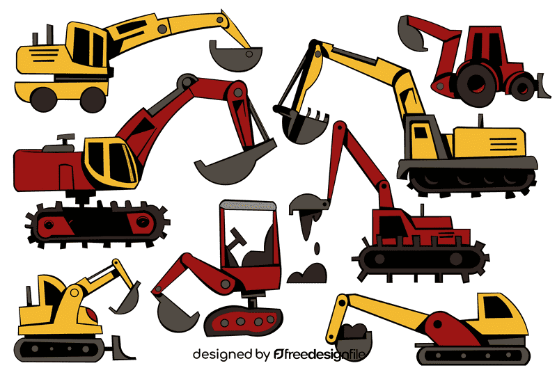 Excavator vector