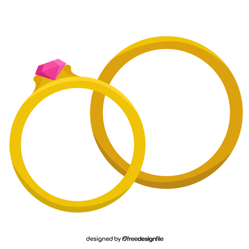Valentine's day rings clipart