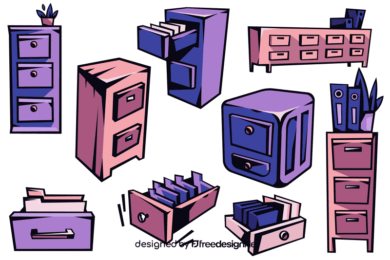 Filing cabinet vector