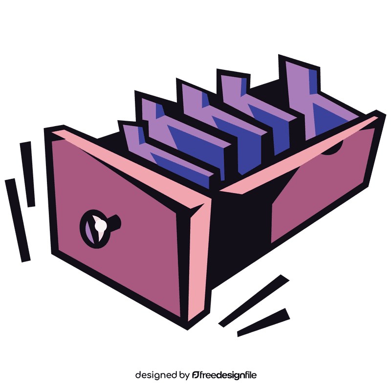 Filing cabinet shelf files clipart