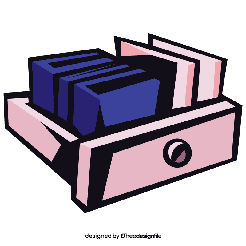 Filing cabinet shelf files clipart