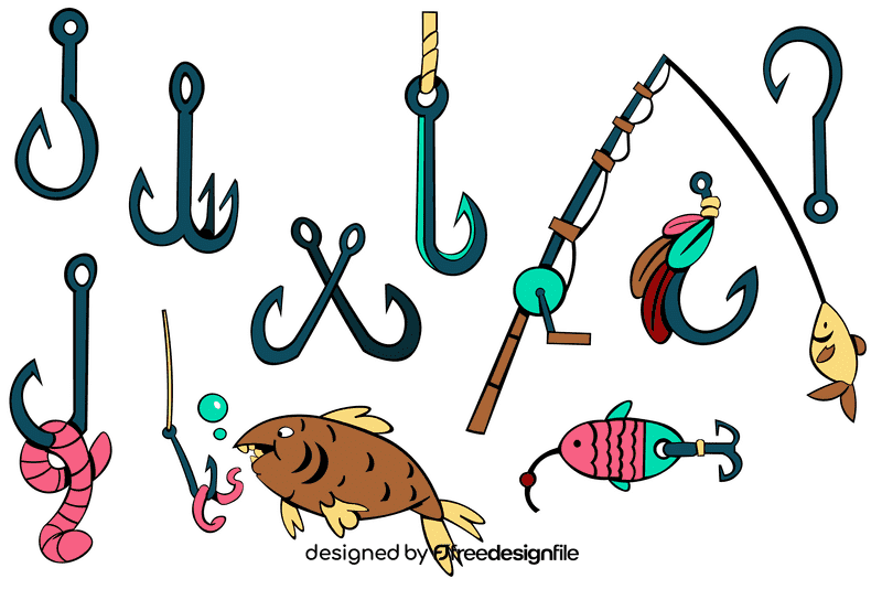 Fish hook vector