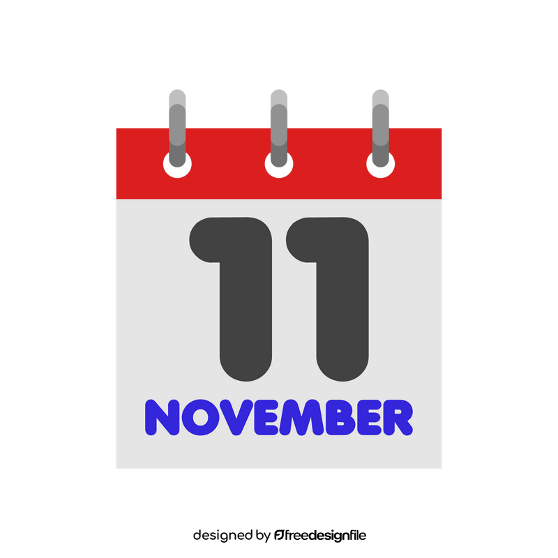 Veterans Day calendar November 11 clipart