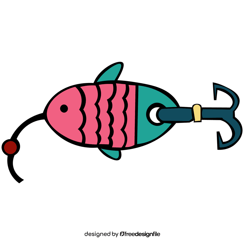 Fish hook bait clipart
