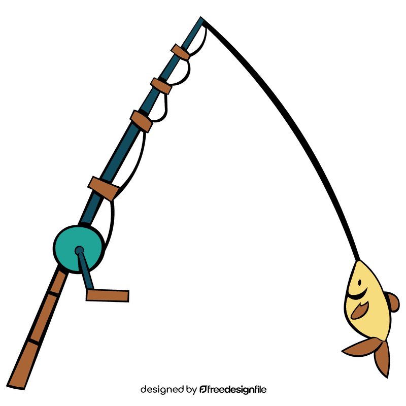 Fish hook fishing rod clipart